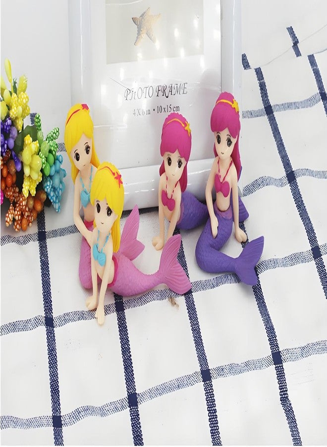 Kryoflare Pink Mermaid Figurine Aquarium Ornament, Mini Micro Landscape AccessoryMini Mermaid for Fairy Garden Accessories, Fish Tank Aquarium Decor, Cake Topper,Ocean Animal Theme Decor - Image 2